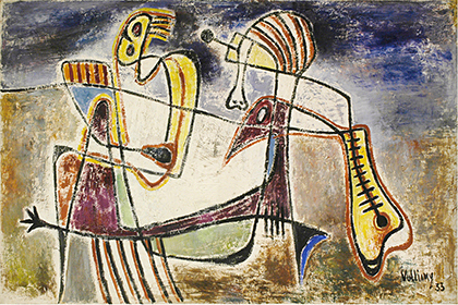 1933. L’oiseau-lyre. Huile sur toile. 96 x 146 cm (coll. part. © ADAGP).